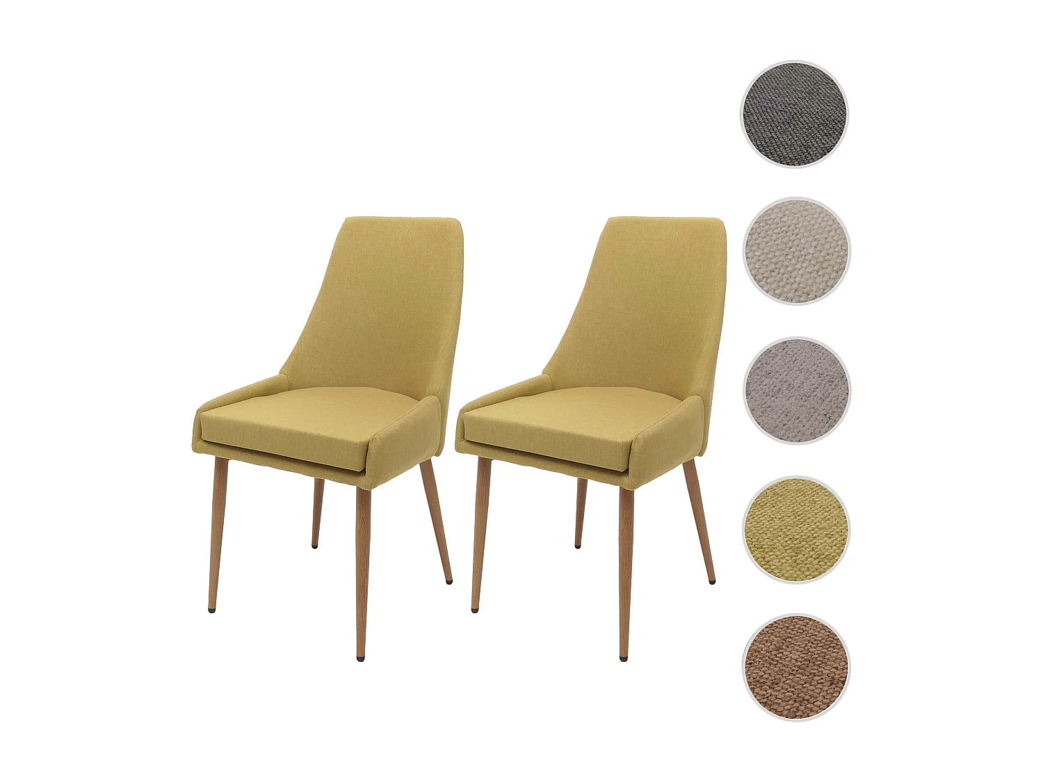 Krzesło do jadalni MCW-O27 (zestaw 2 sztuk),  zielony