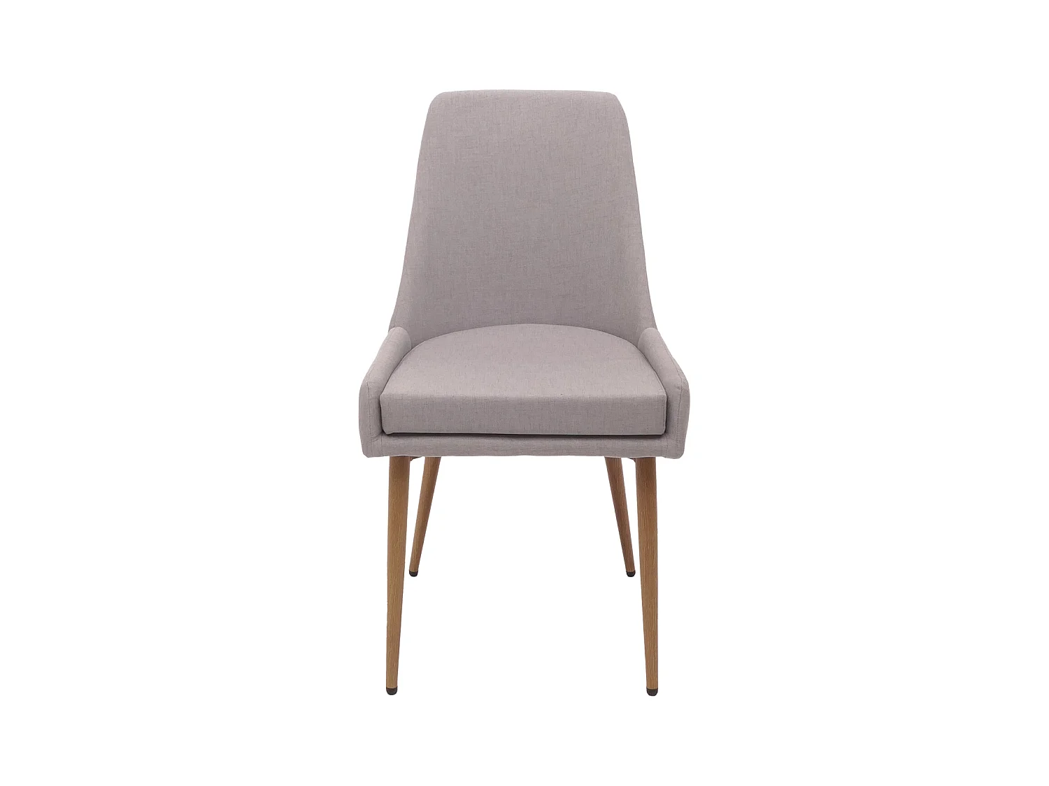 Set di 2 sedie da pranzo MCW-O27, poltroncina cucina imbottita, tessuto (280g/m²) acciaio effetto legno ~ grigio chiaro