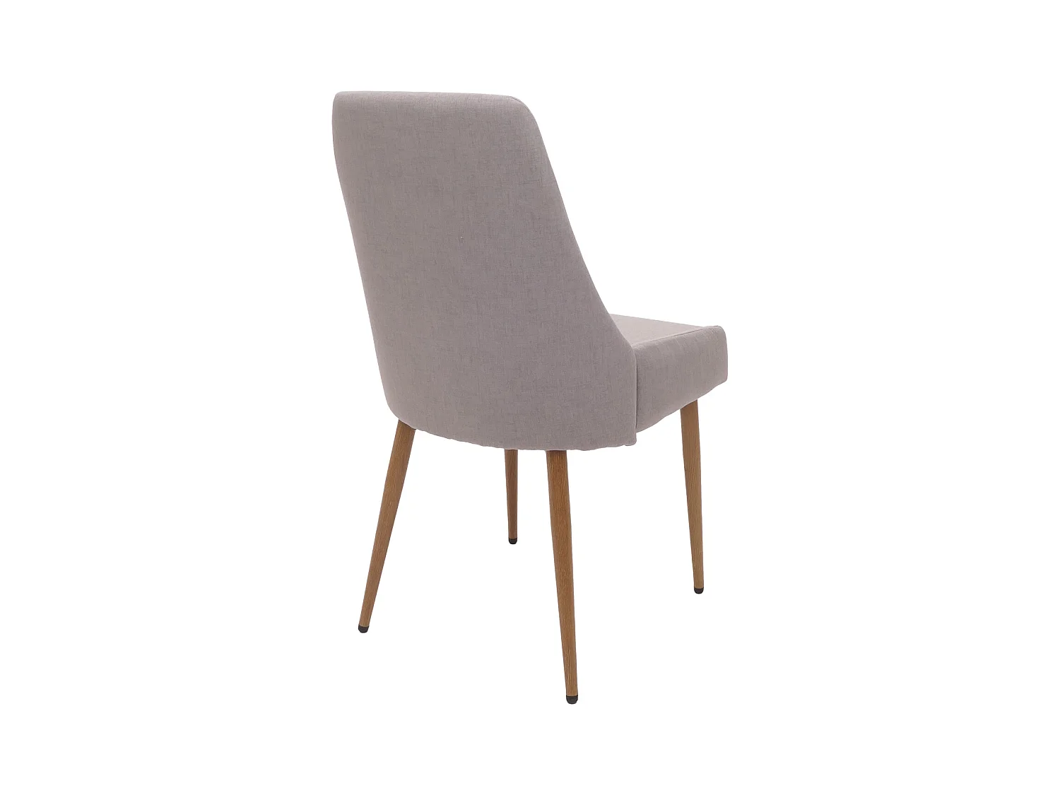 Set di 2 sedie da pranzo MCW-O27, poltroncina cucina imbottita, tessuto (280g/m²) acciaio effetto legno ~ grigio chiaro