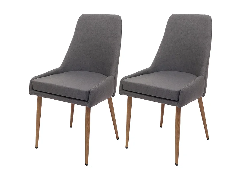 Chaise de salle à manger MCW-O27 (lot de 2),  gris foncé