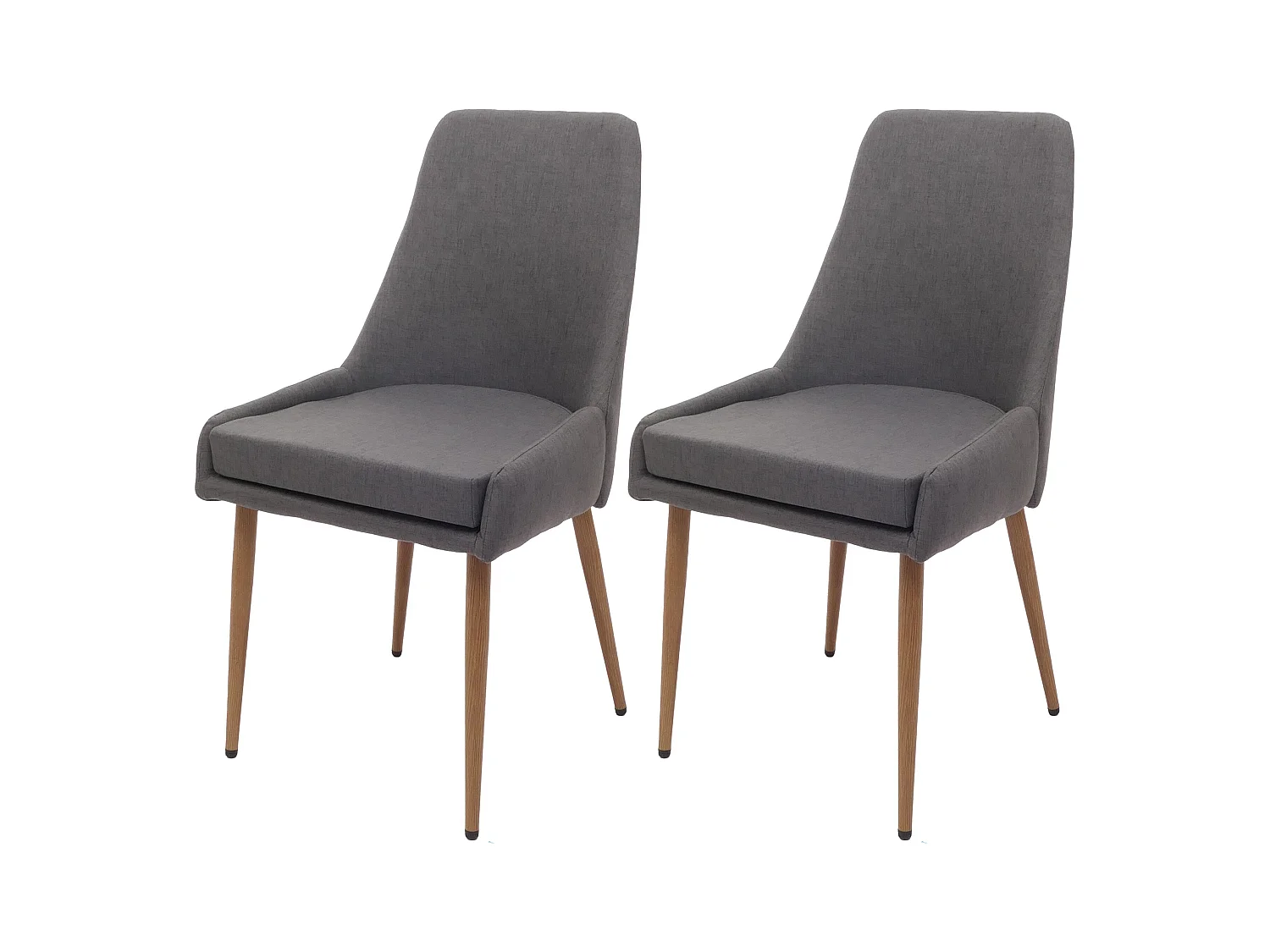 Chaise de salle à manger MCW-O27 (lot de 2),  gris foncé