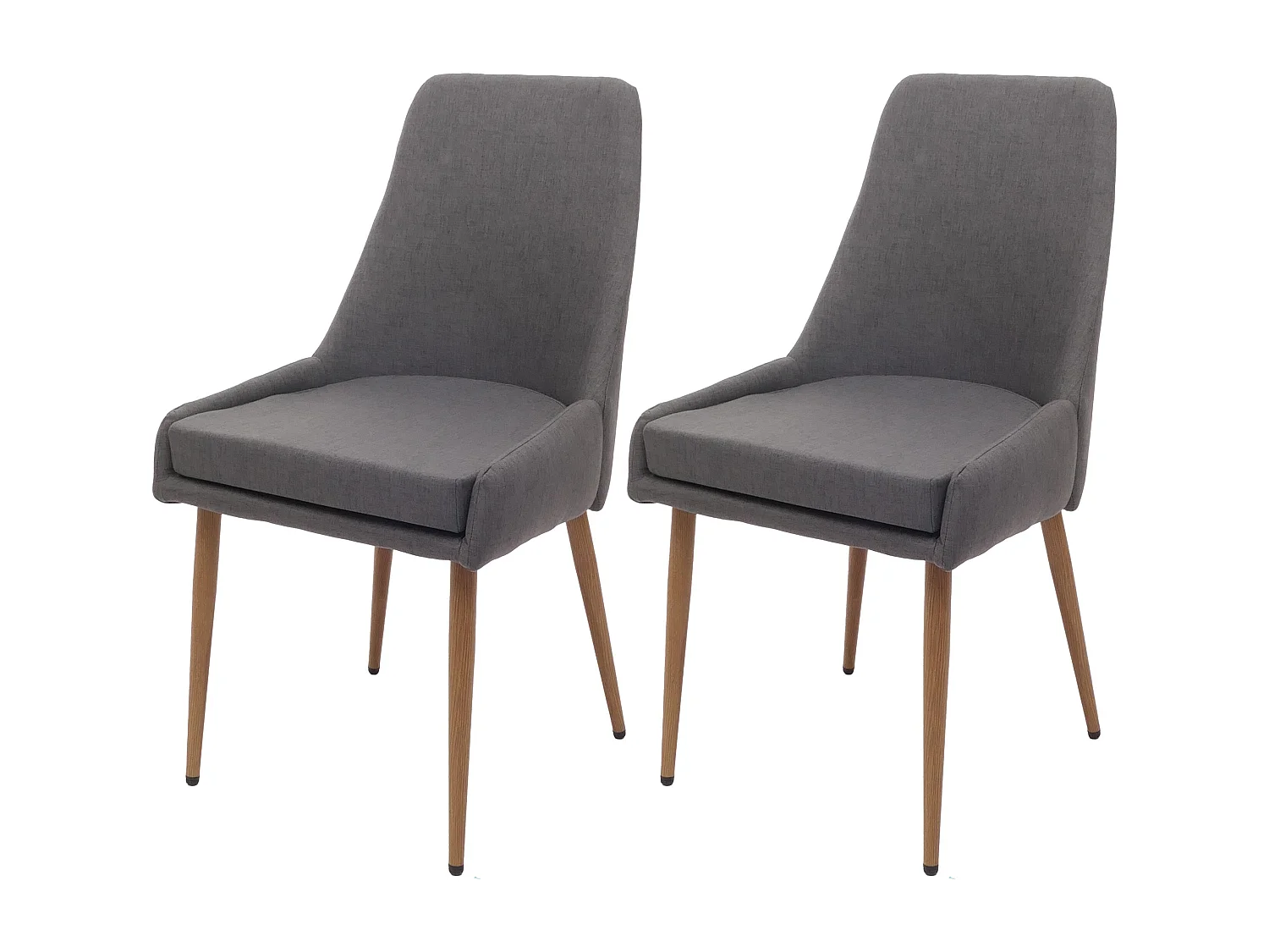 Chaise de salle à manger MCW-O27 (lot de 2),  gris foncé