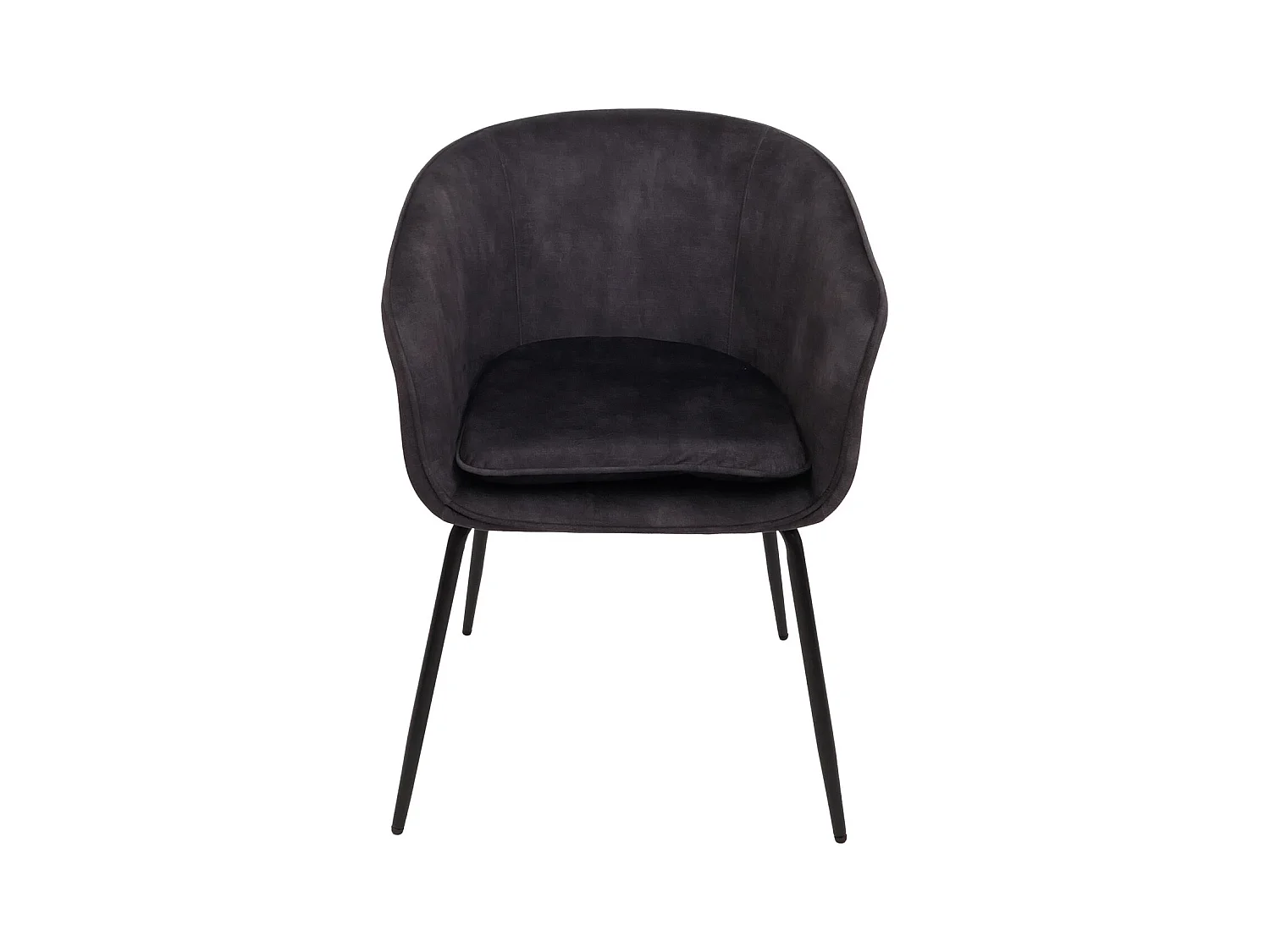 Set di 2 sedie da pranzo MCW-O28, poltroncina da cucina imbottita, stoffa/tessuto (340g/m²) metallo ~ grigio scuro