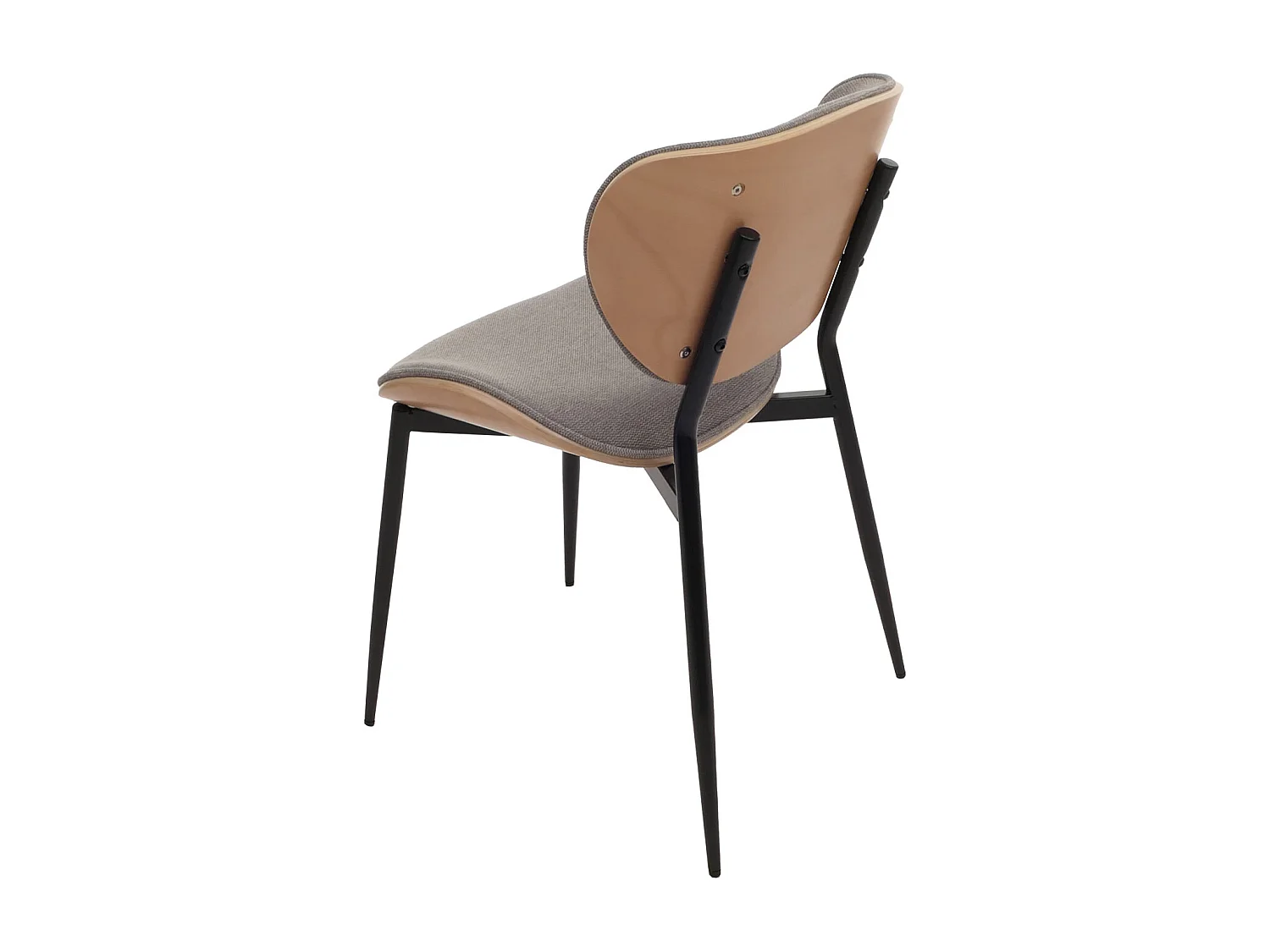 Eetkamerstoel MCW-O45 (set van 2),  naturel, lichtgrijs