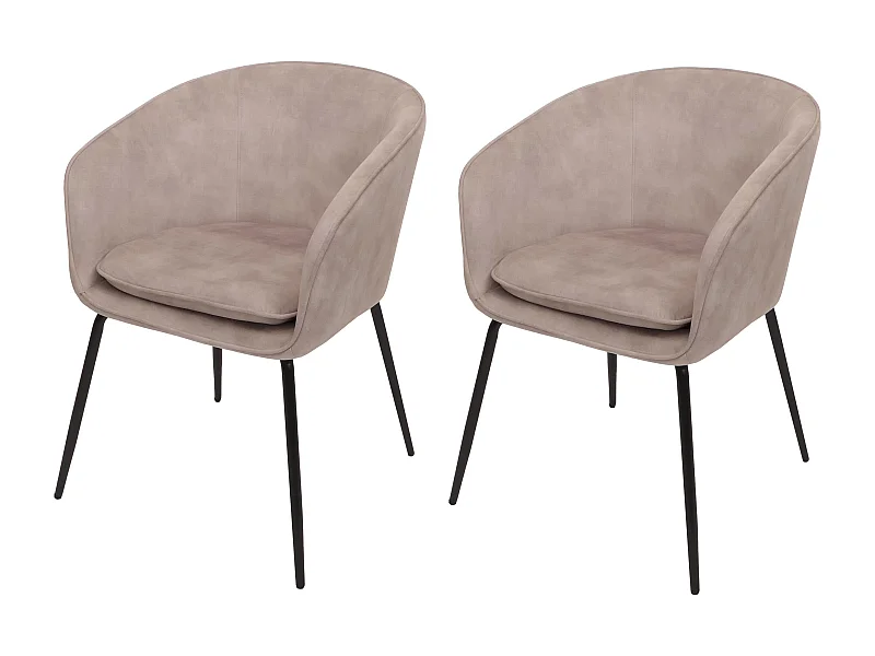 Silla de comedor MCW-O28 (set de 2),  taupe