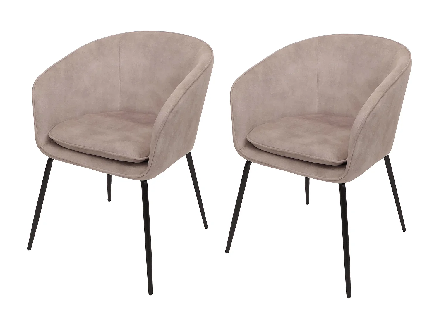 Chaise de salle à manger MCW-O28 (lot de 2),  taupe