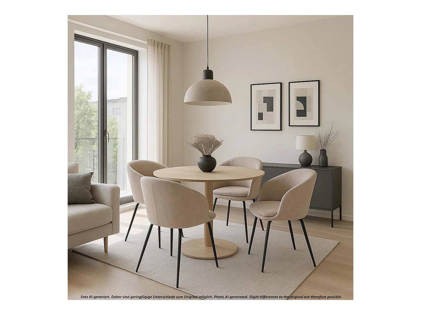 Chaise de salle à manger MCW-O28 (lot de 2),  taupe