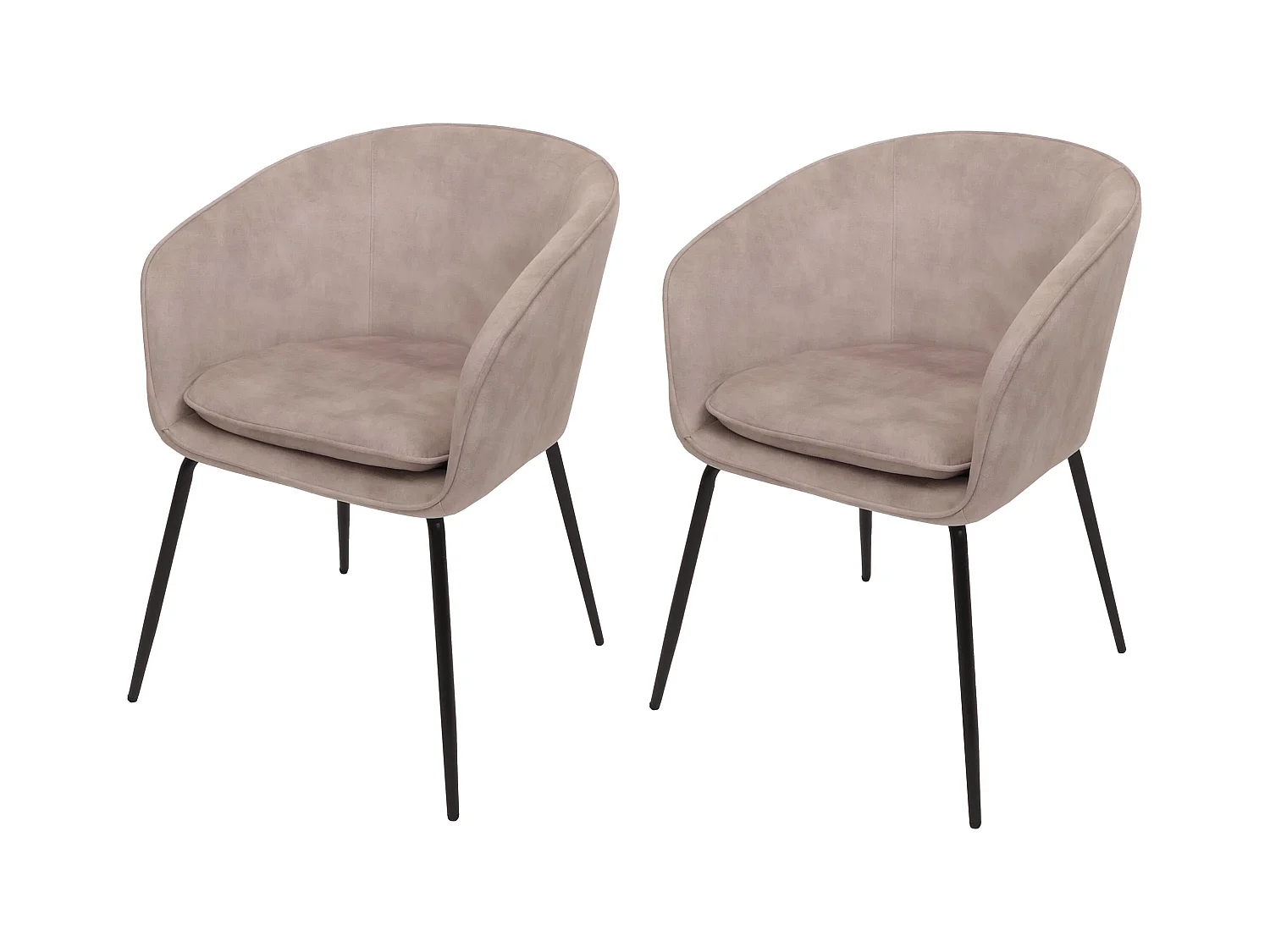 Chaise de salle à manger MCW-O28 (lot de 2),  taupe