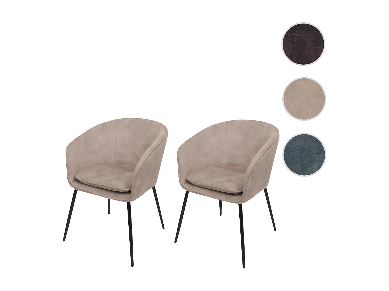 Krzesło do jadalni MCW-O28 (zestaw 2 sztuk),  taupe