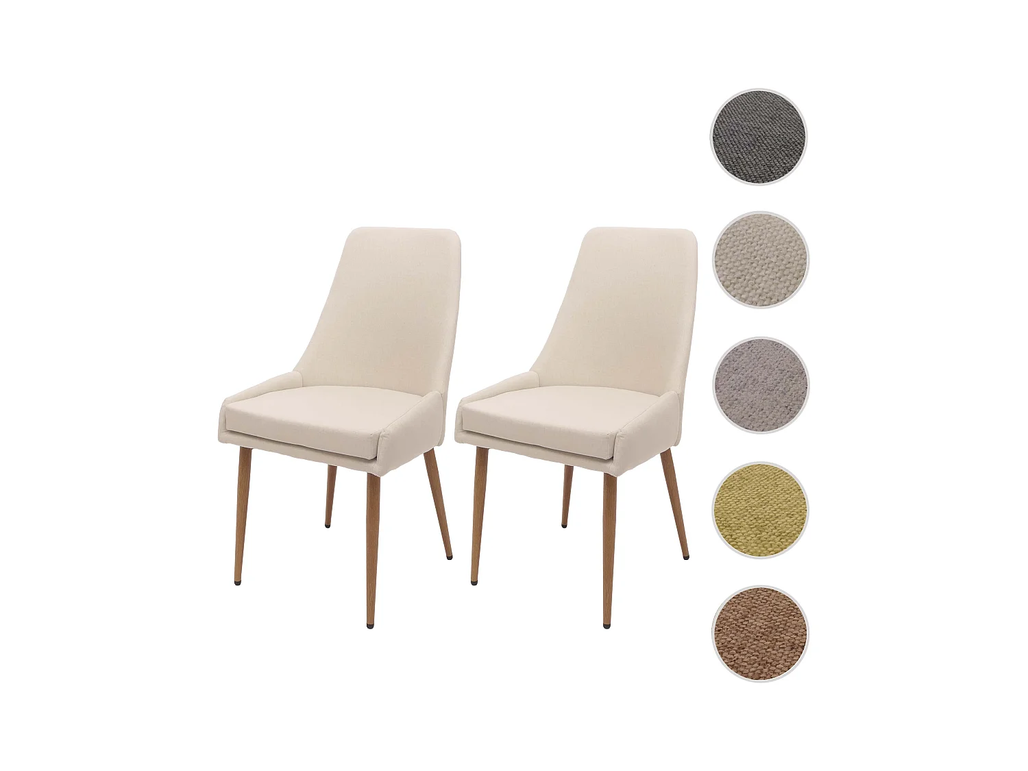 MCW-O27 cadeira de jantar (conjunto de 2),  bege