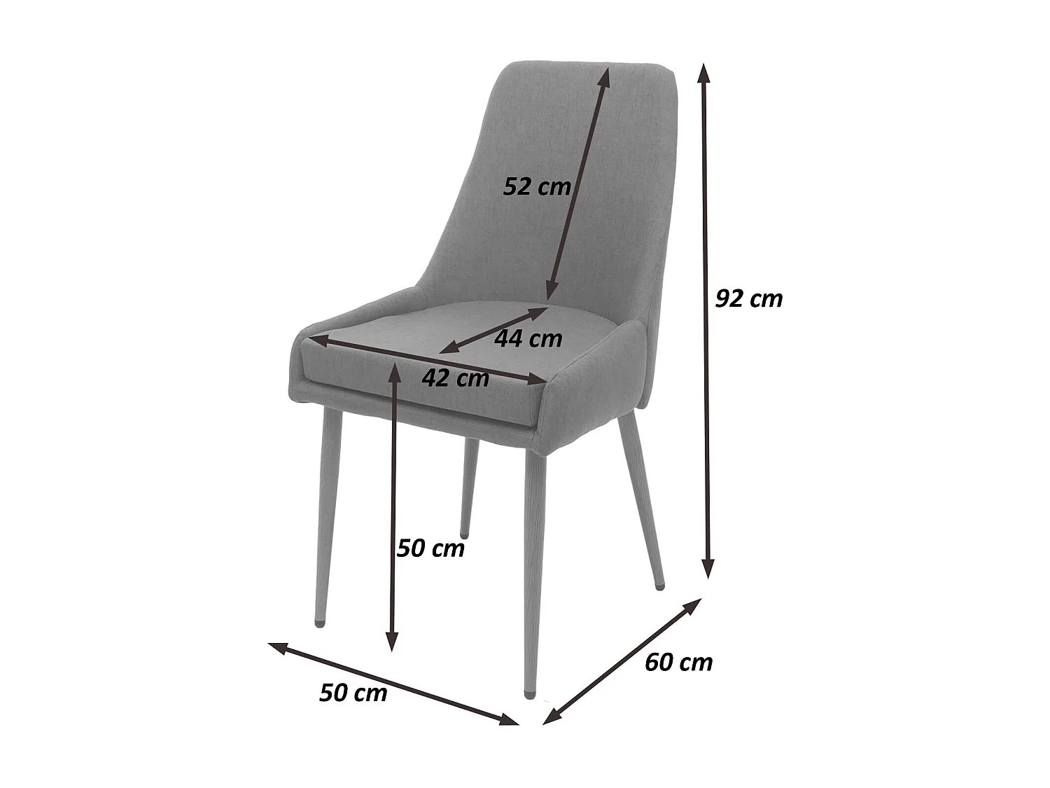 MCW-O27 cadeira de jantar (conjunto de 2),  bege