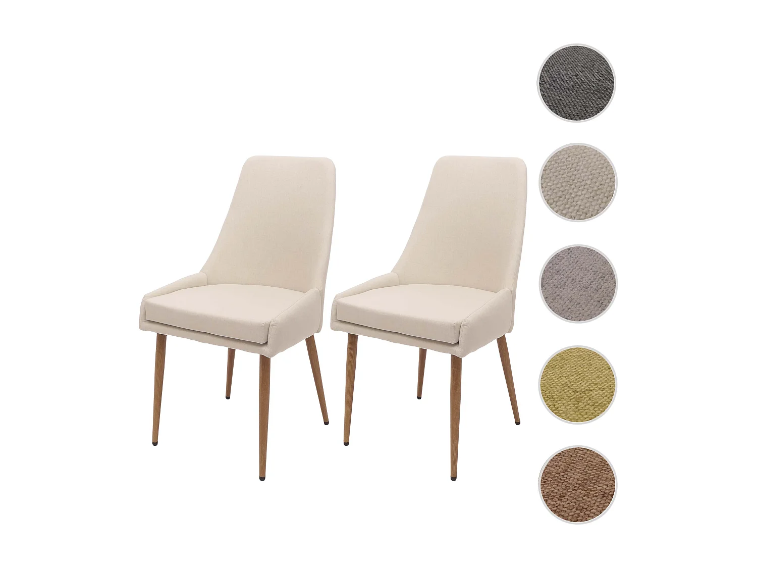 MCW-O27 cadeira de jantar (conjunto de 2),  bege