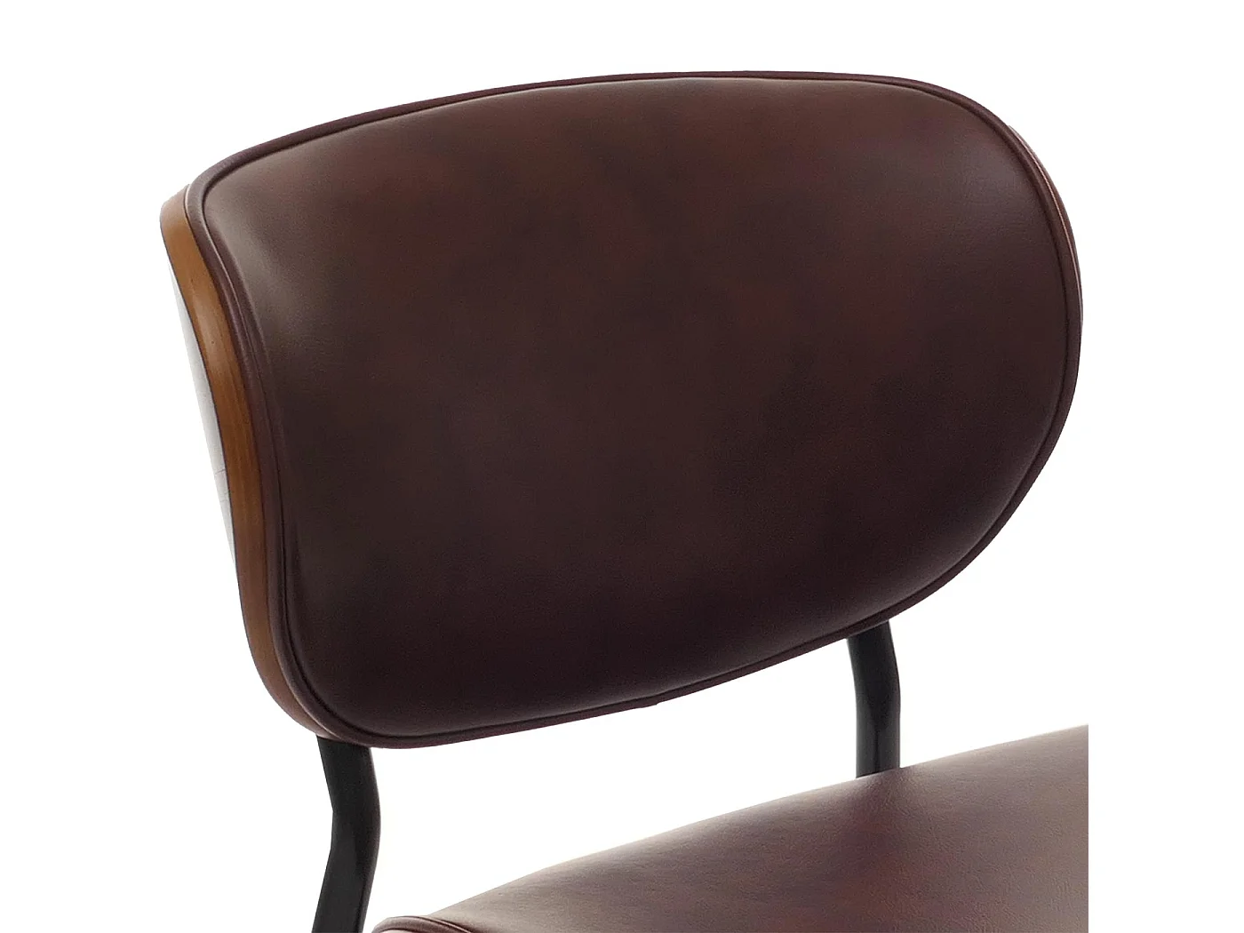 MCW-O45 dining chair (set of 2),  walnut finish, vintage brown