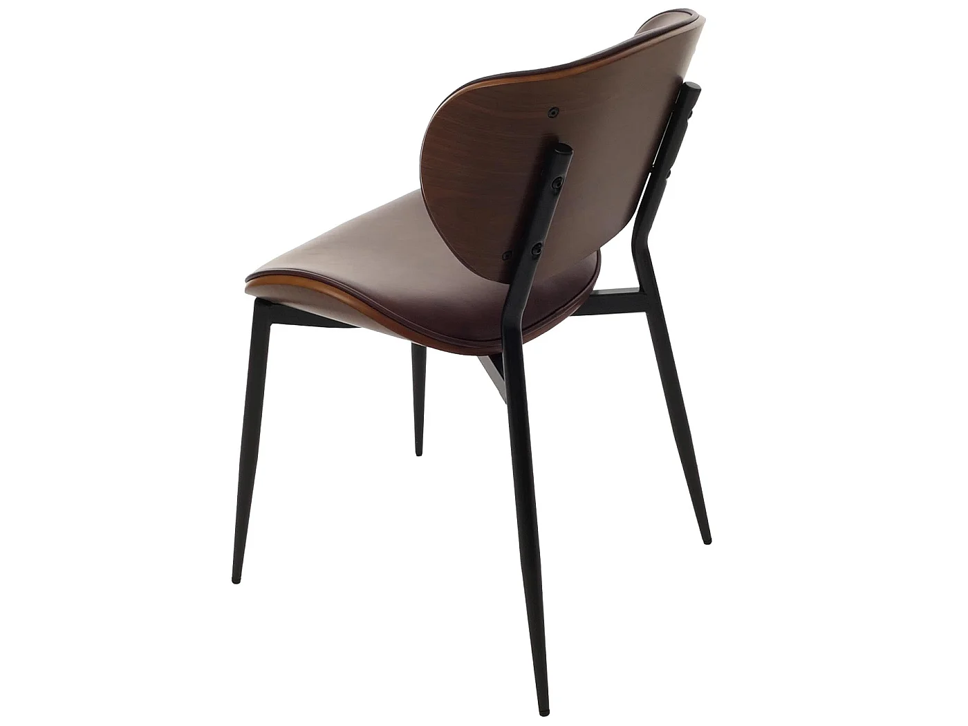 MCW-O45 dining chair (set of 2),  walnut finish, vintage brown