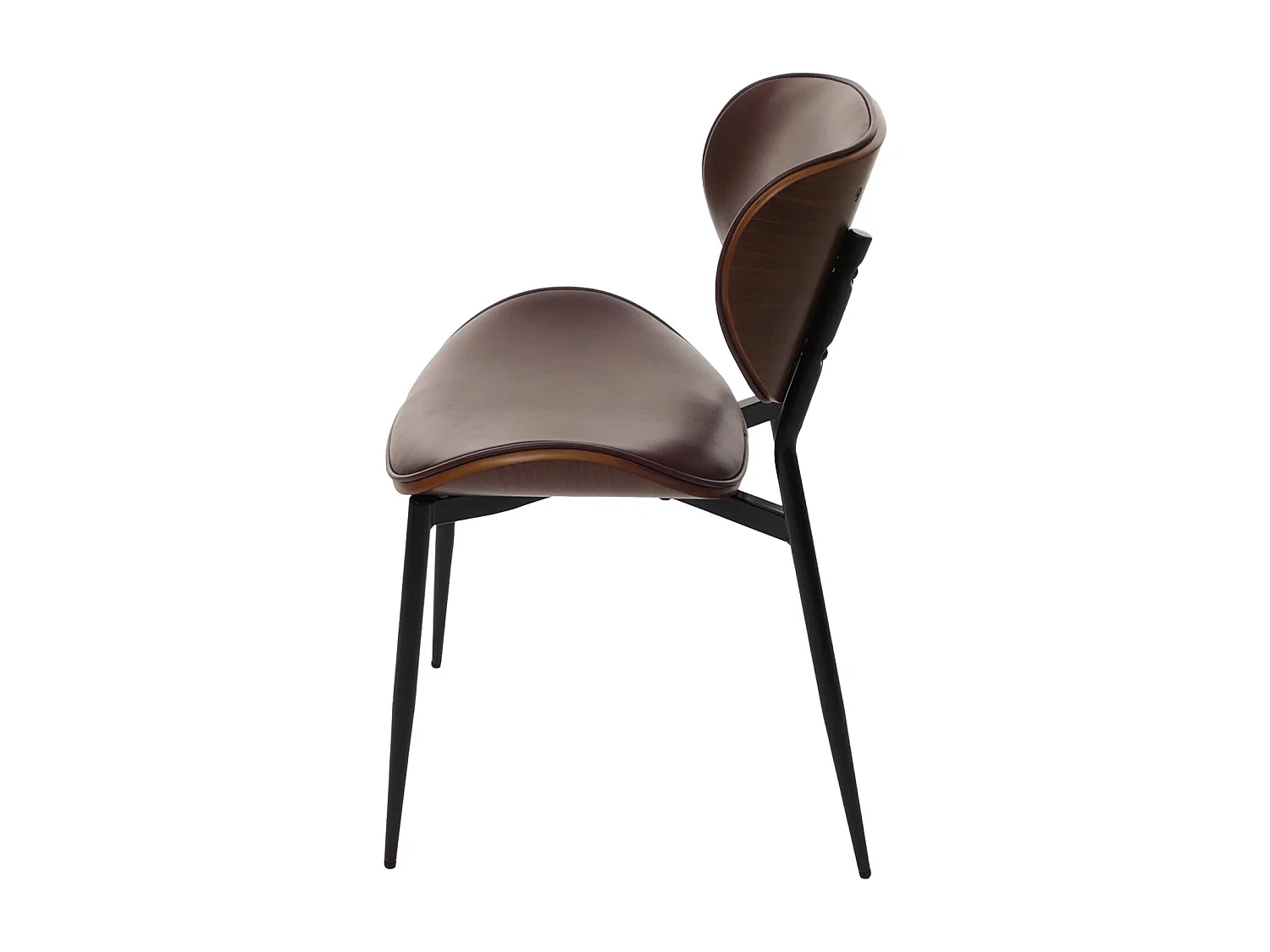 MCW-O45 dining chair (set of 2),  walnut finish, vintage brown