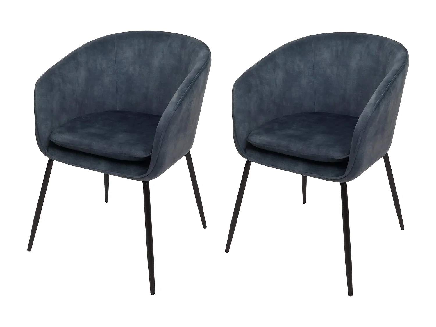 Silla de comedor MCW-O28 (set de 2),  azul