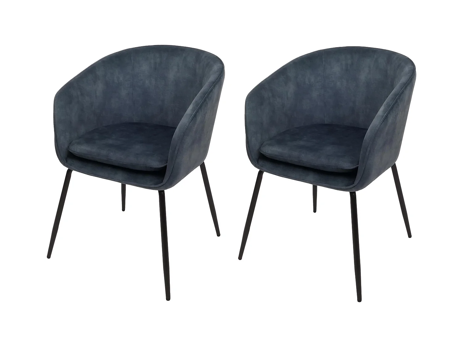 Chaise de salle à manger MCW-O28 (lot de 2),  bleu