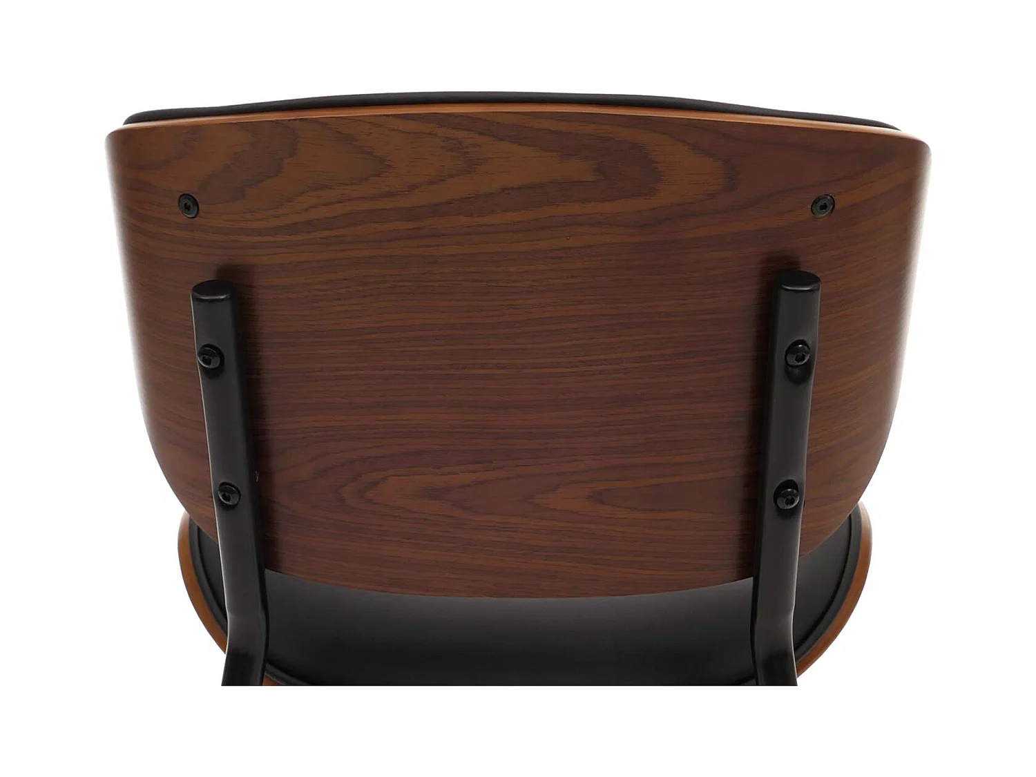 Krzesło do jadalni MCW-O45 (zestaw 2 sztuk),  orzechowy wygląd, czarny