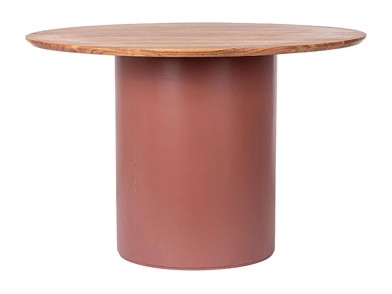 Table ronde contemporaine D115 4 places en acacia - SAJO