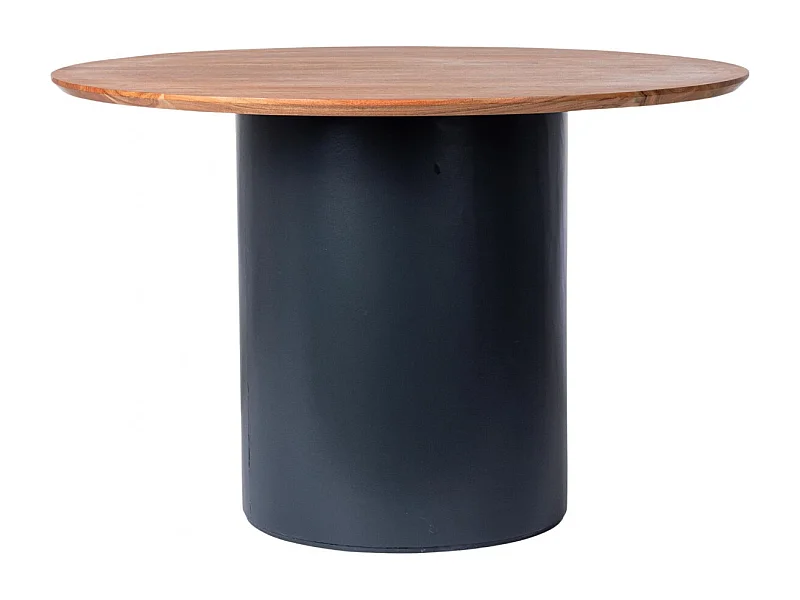 Table ronde contemporaine D115 4 places en acacia - SAJO