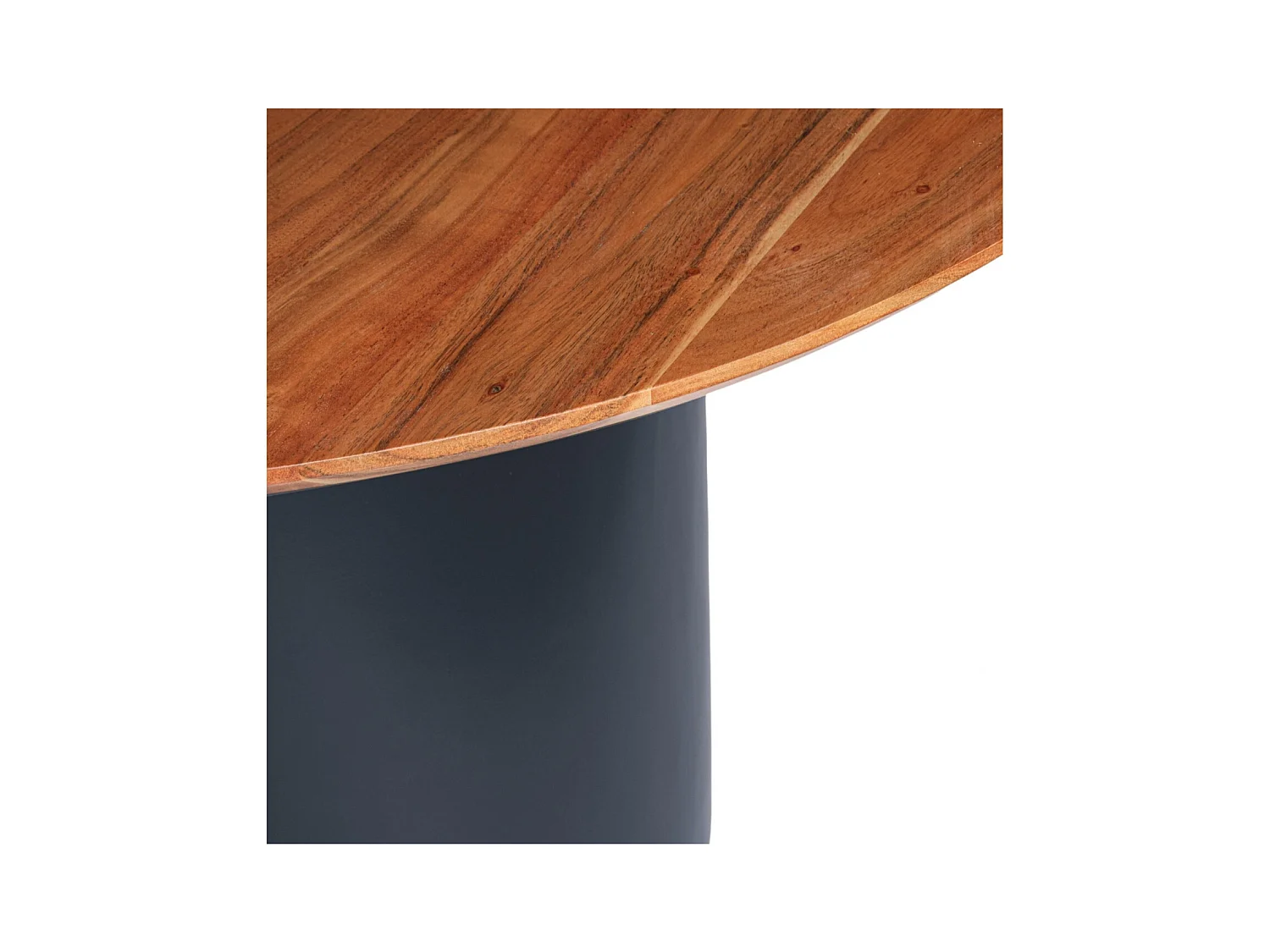 Table ronde contemporaine D115 4 places en acacia - SAJO