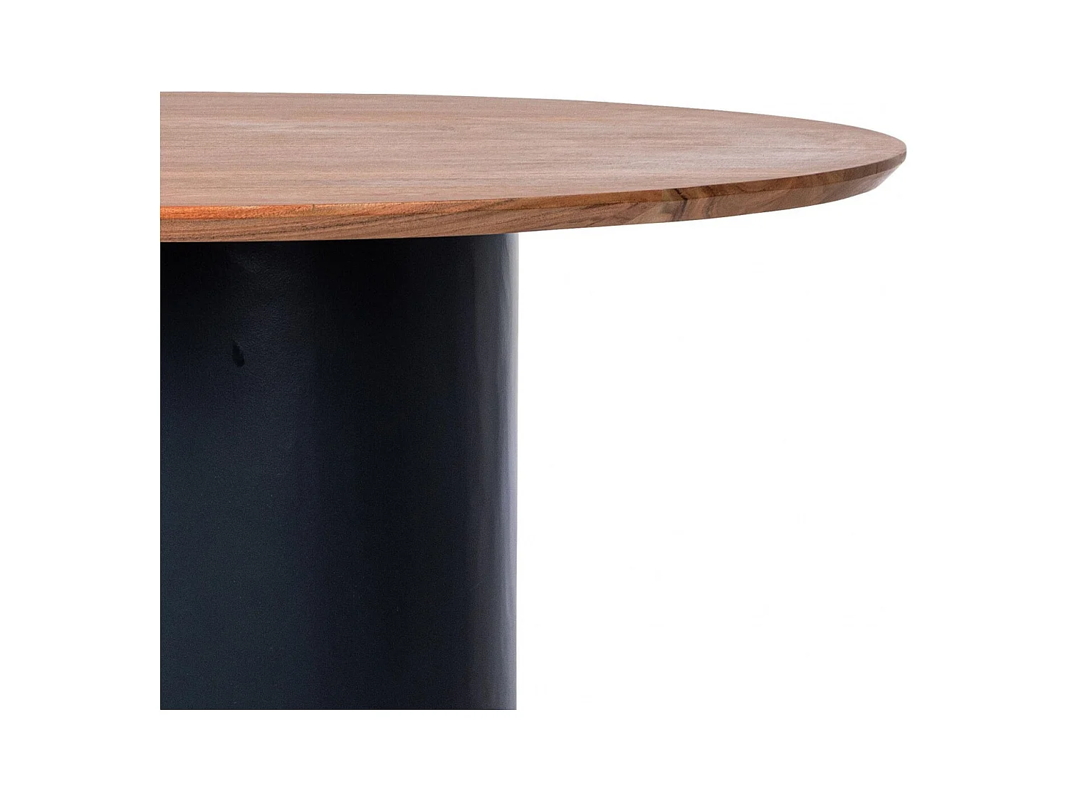 Table ronde contemporaine D115 4 places en acacia - SAJO