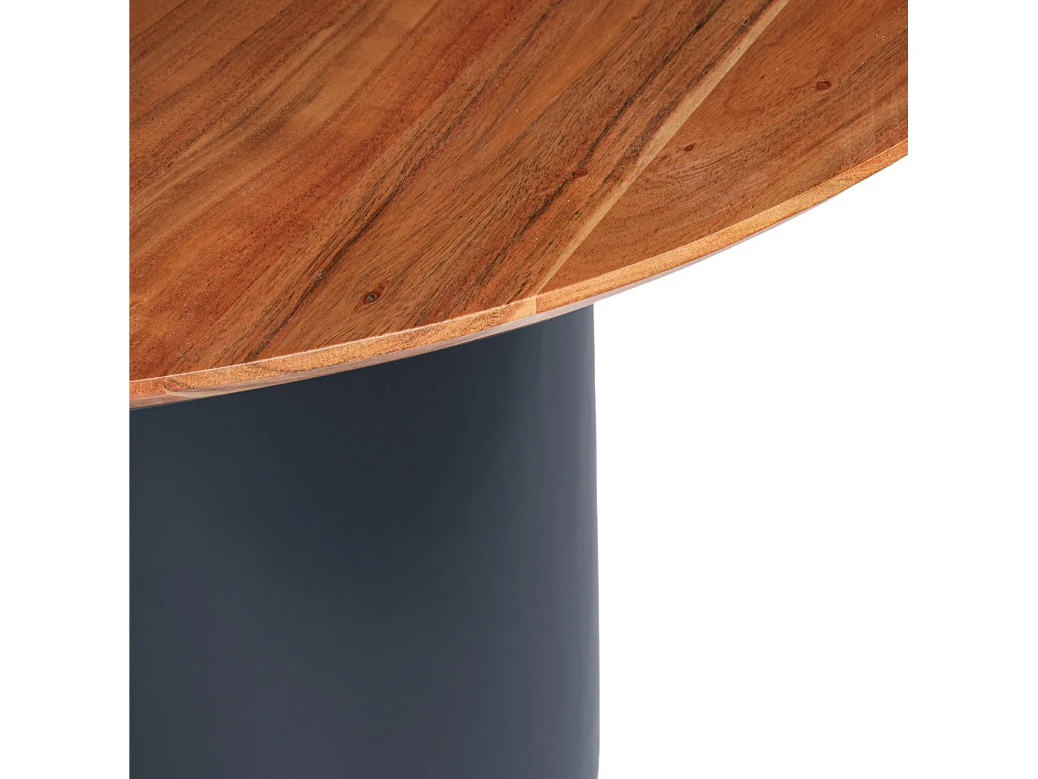 Table ronde contemporaine D115 4 places en acacia - SAJO