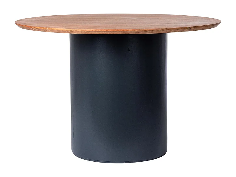 Table ronde contemporaine D115 4 places en acacia - SAJO