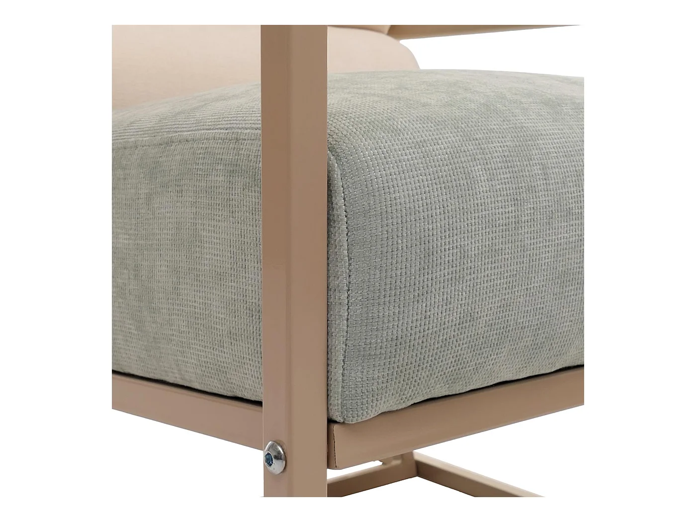 Fotel wypoczynkowy MCW-O38,  beżowa, niebiesko-zielona tapicerka