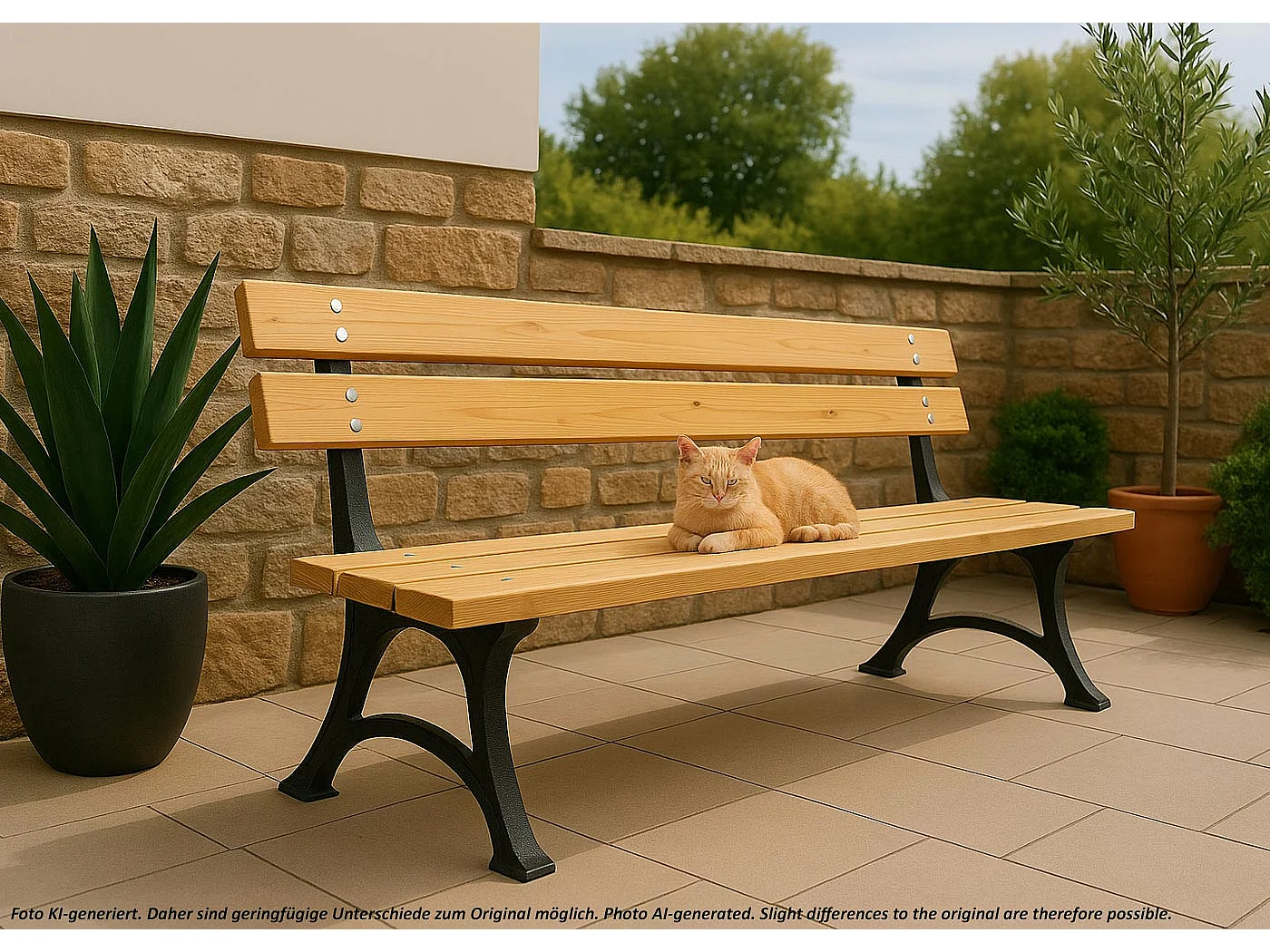 Ławka ogrodowa MCW-O20,  jasnobrązowy