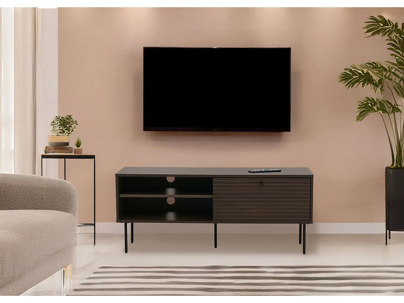 TV Stand MCW-N78,  dark brown