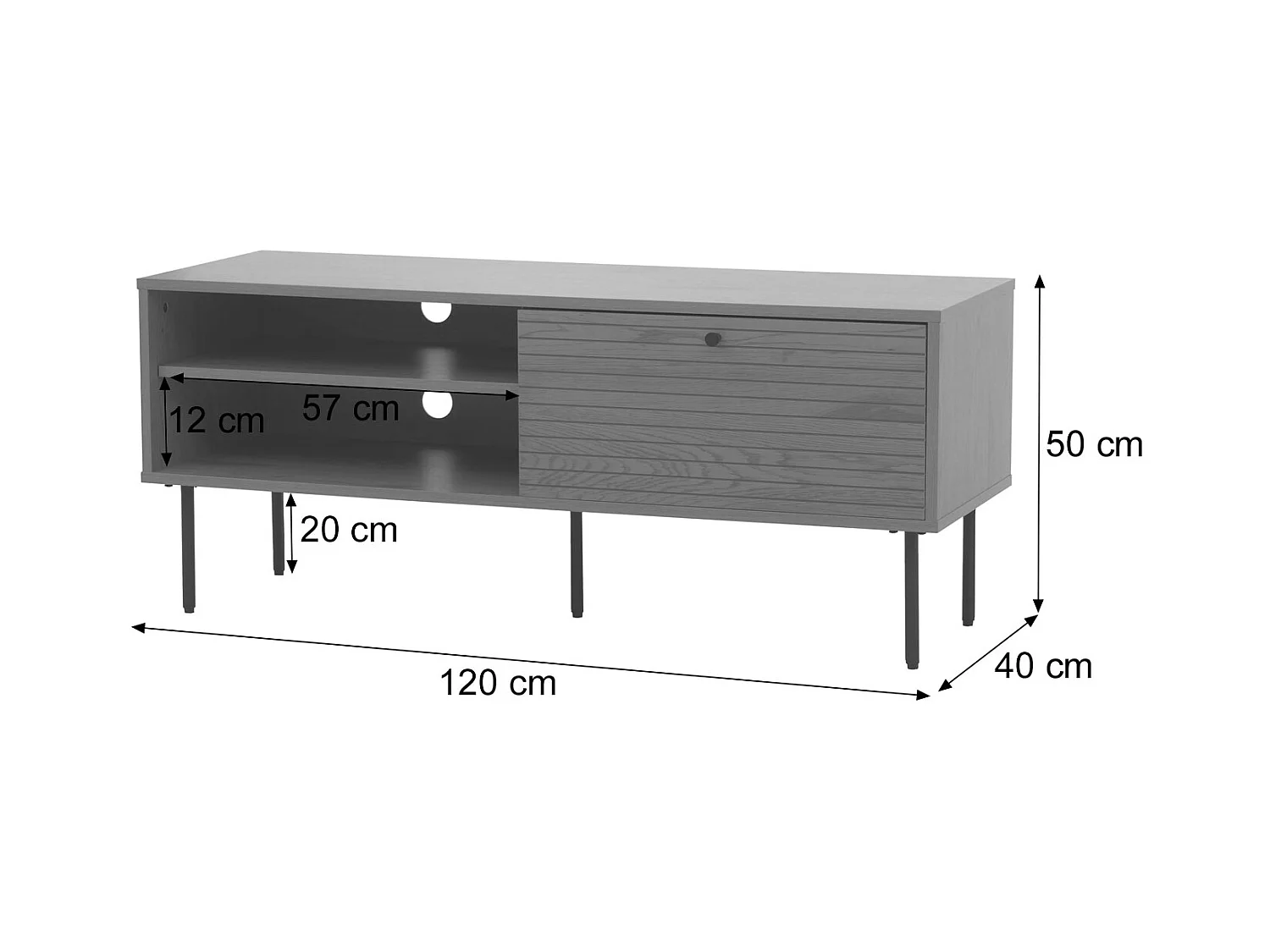 Stojak TV MCW-N78,  naturalny