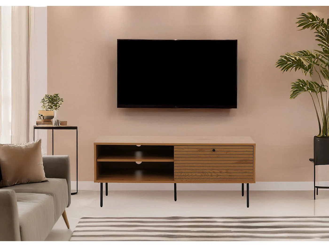 Meuble TV MCW-N78,  naturel