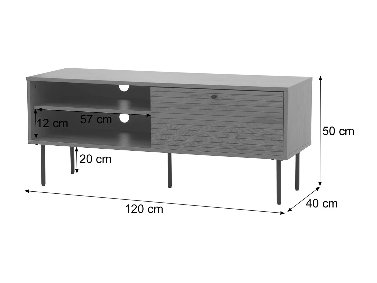 TV Stand MCW-N78,  natural