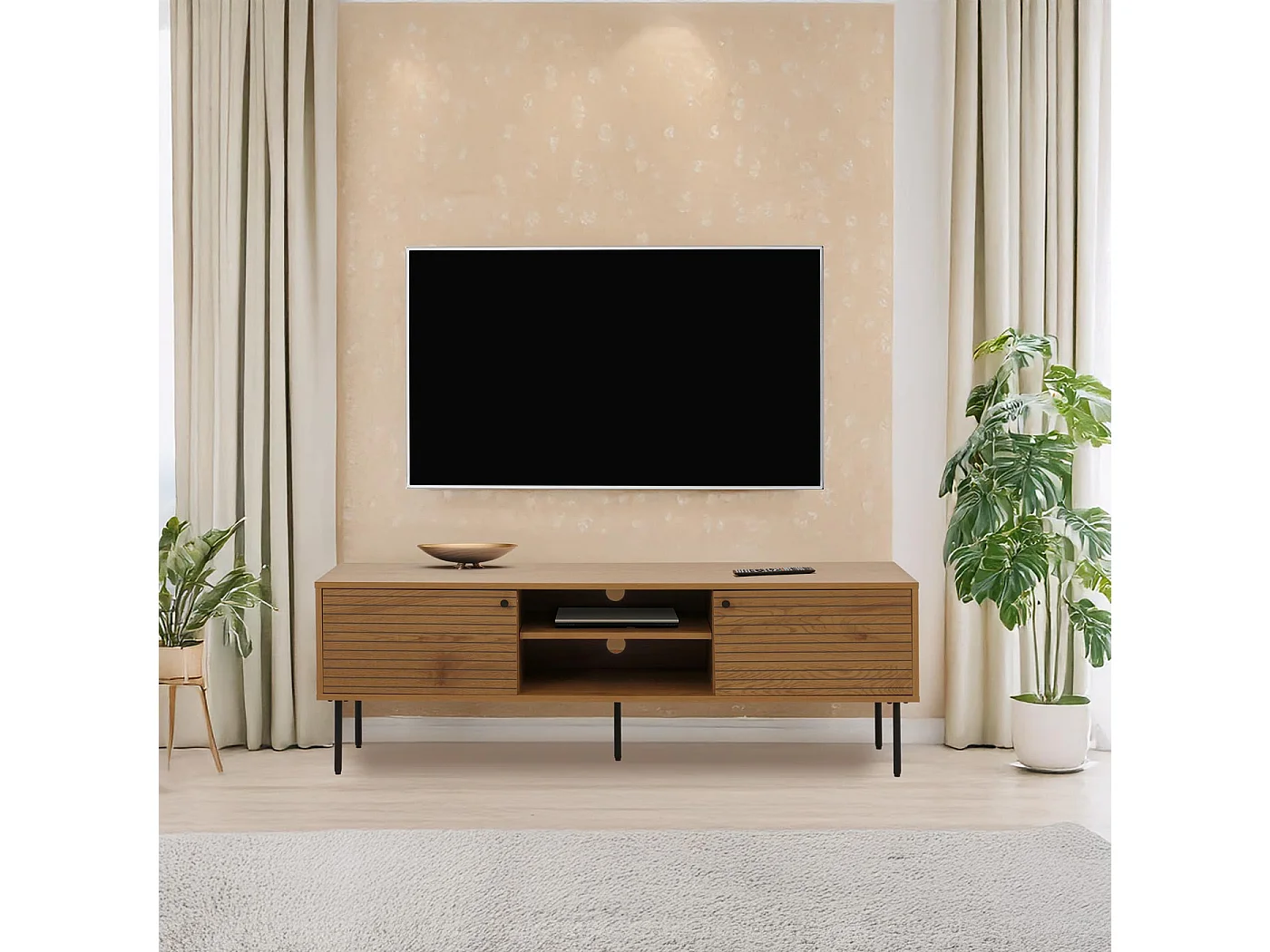 Meuble TV MCW-N78,  naturel