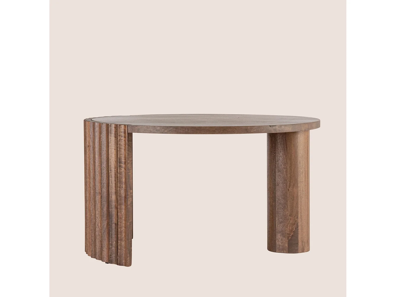 Table basse ronde en manguier brun contemporaine D80 - AGRA