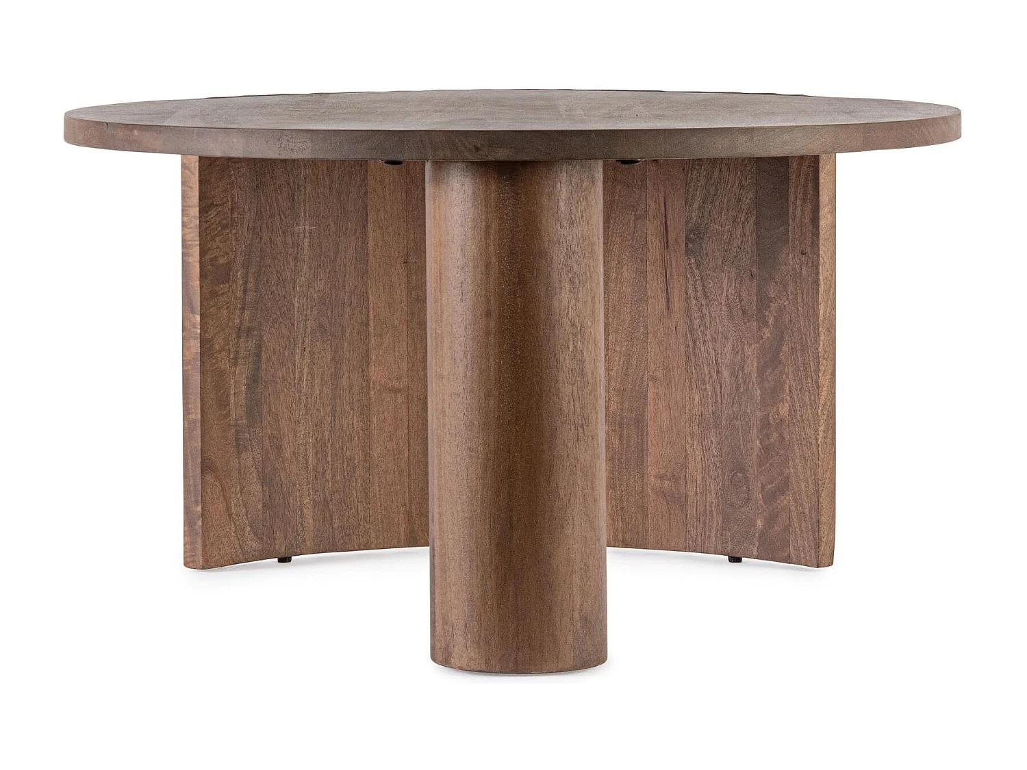 Table basse ronde en manguier brun contemporaine D80 - AGRA