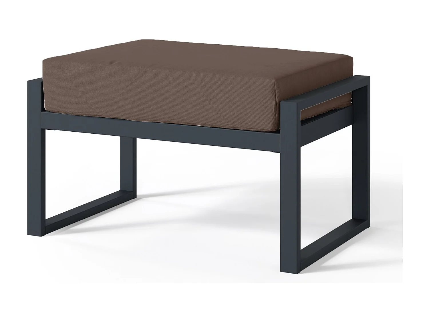 Gartenhocker- mit wasserabweisendem Stoff - Braun/Schwarz - DYWILLY