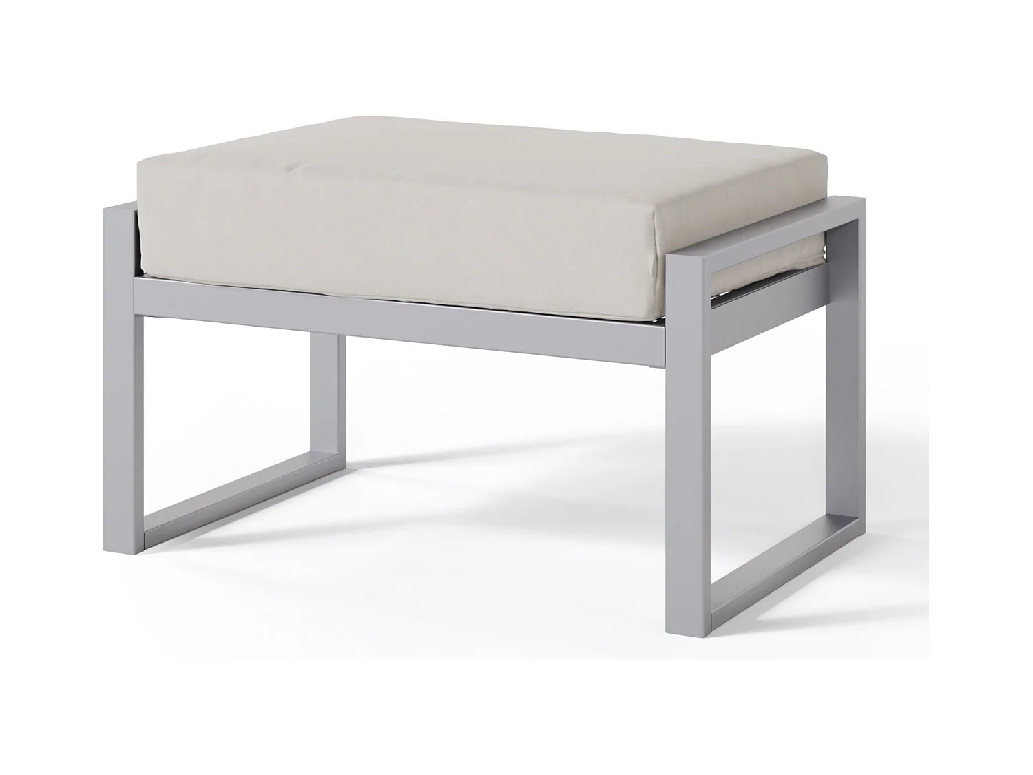 Gartenhocker- mit wasserabweisendem Stoff - Grau - DYWILLY