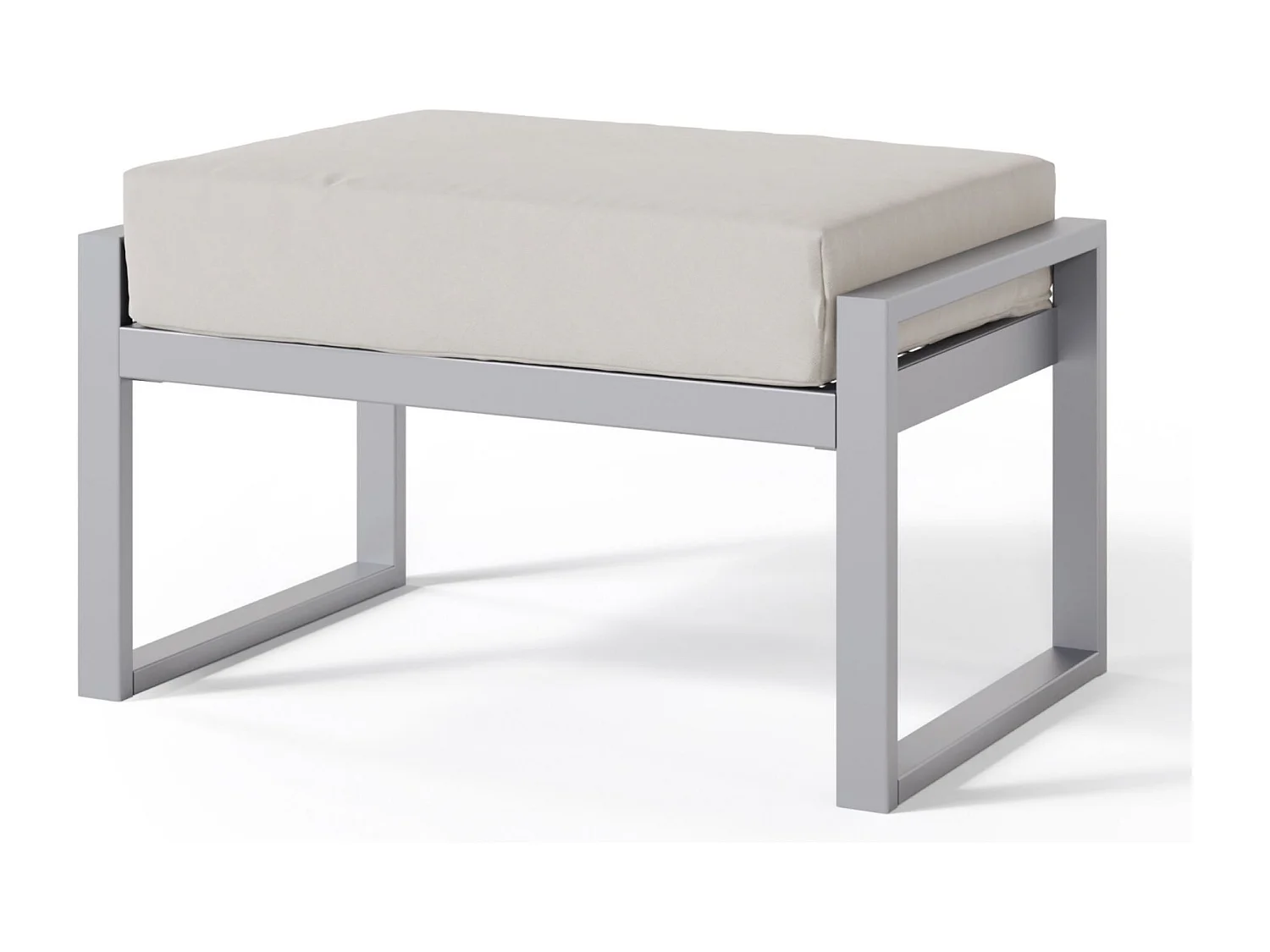 Gartenhocker- mit wasserabweisendem Stoff - Grau - DYWILLY