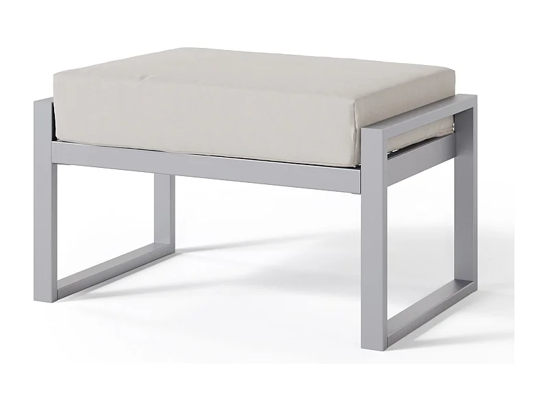 Gartenhocker- mit wasserabweisendem Stoff - Grau - DYWILLY