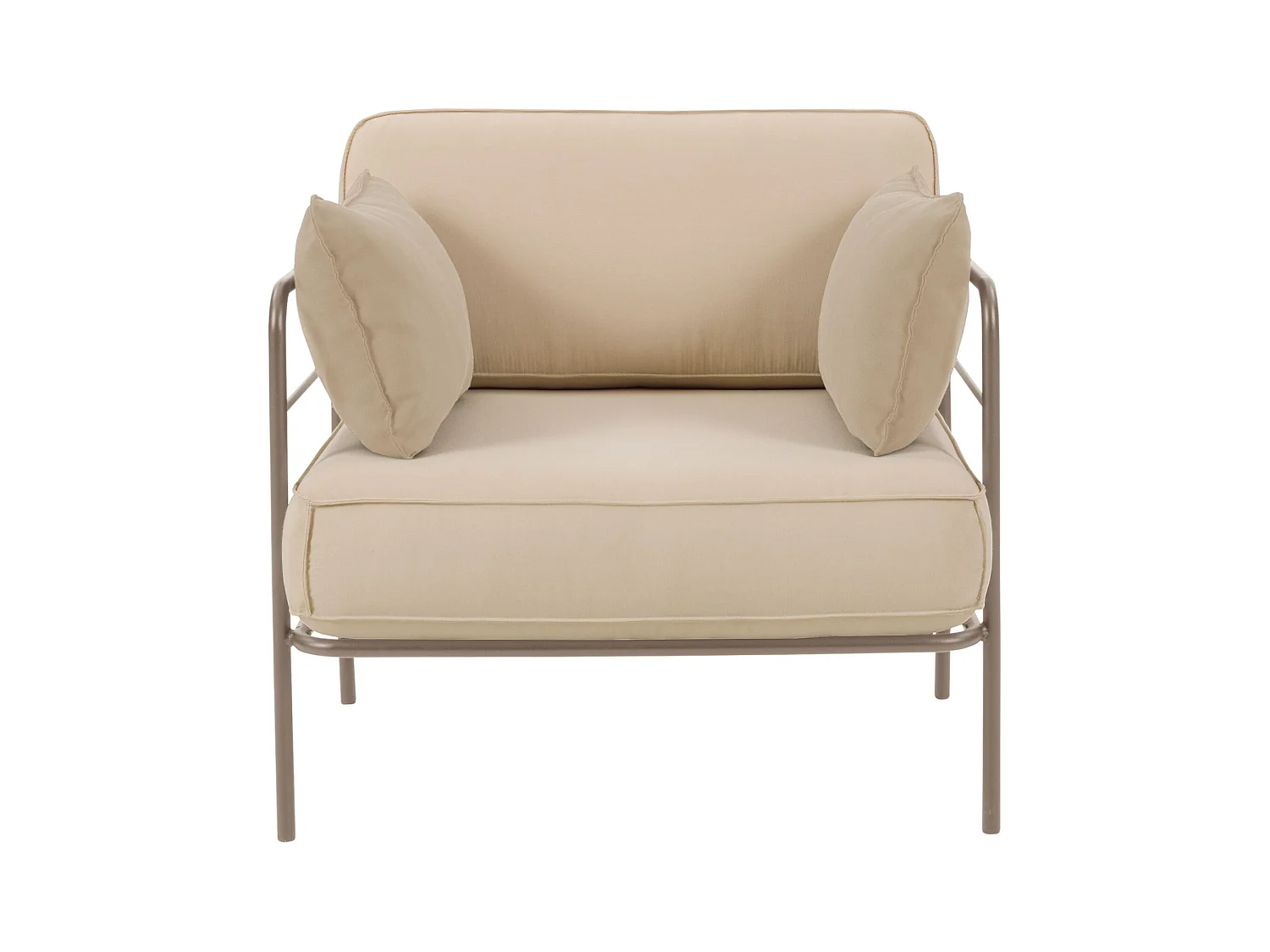 Gartenstuhl- mit wasserabweisendem Stoff - Beige - PREGGEL