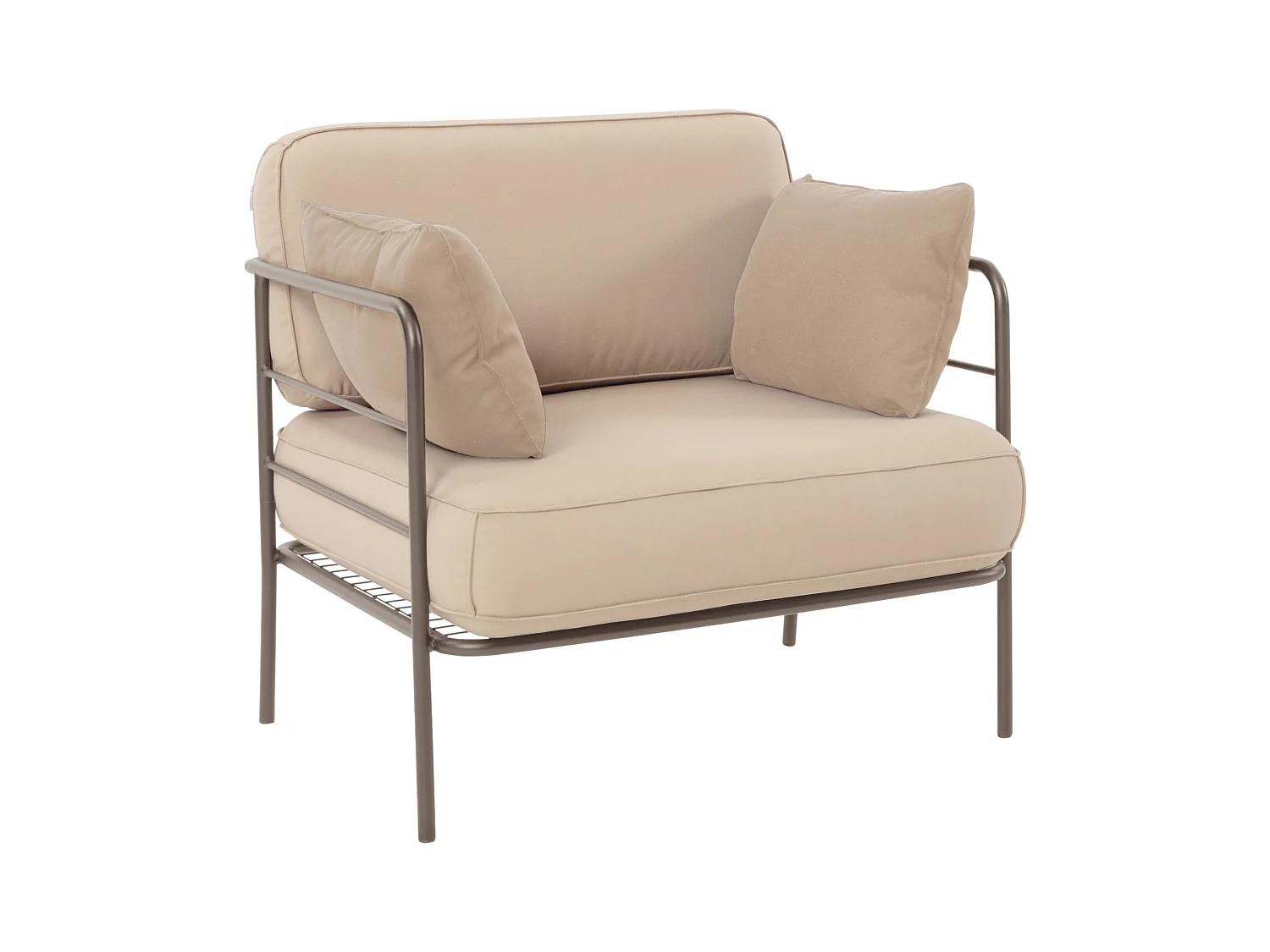 Gartenstuhl- mit wasserabweisendem Stoff - Beige - PREGGEL