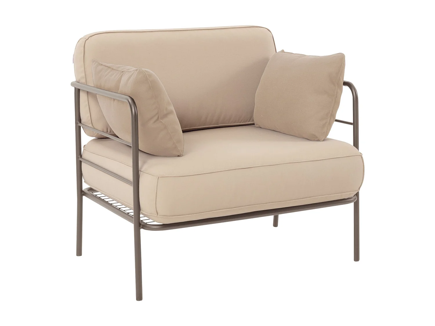 Gartenstuhl- mit wasserabweisendem Stoff - Beige - PREGGEL