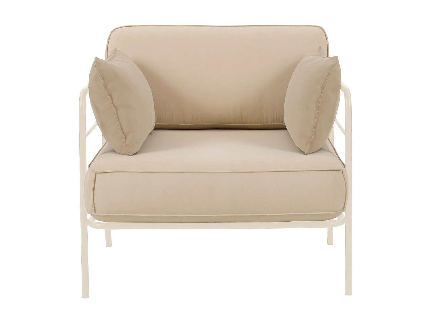 Gartenstuhl- mit wasserabweisendem Stoff - Beige/Creme - PREGGEL