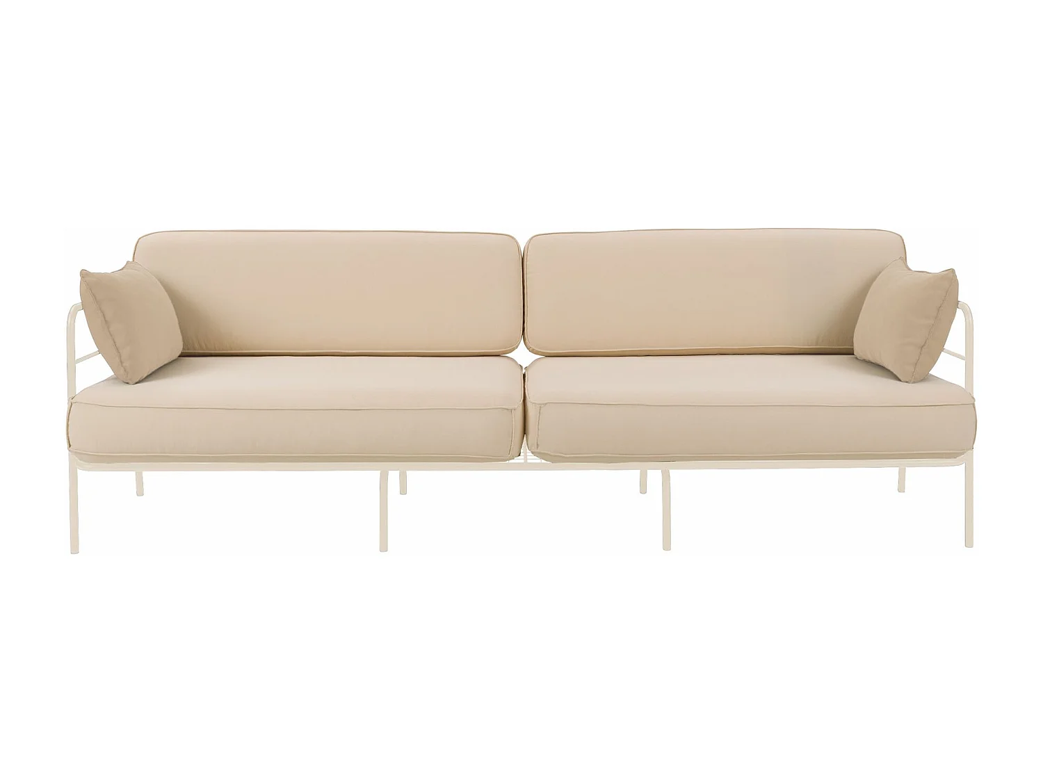 Garten-Sofa 3-Sitzer - wasserabweisend - beige/creme - PREGGEL