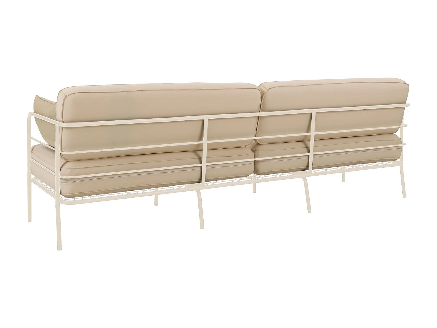 Garten-Sofa 3-Sitzer - wasserabweisend - beige/creme - PREGGEL