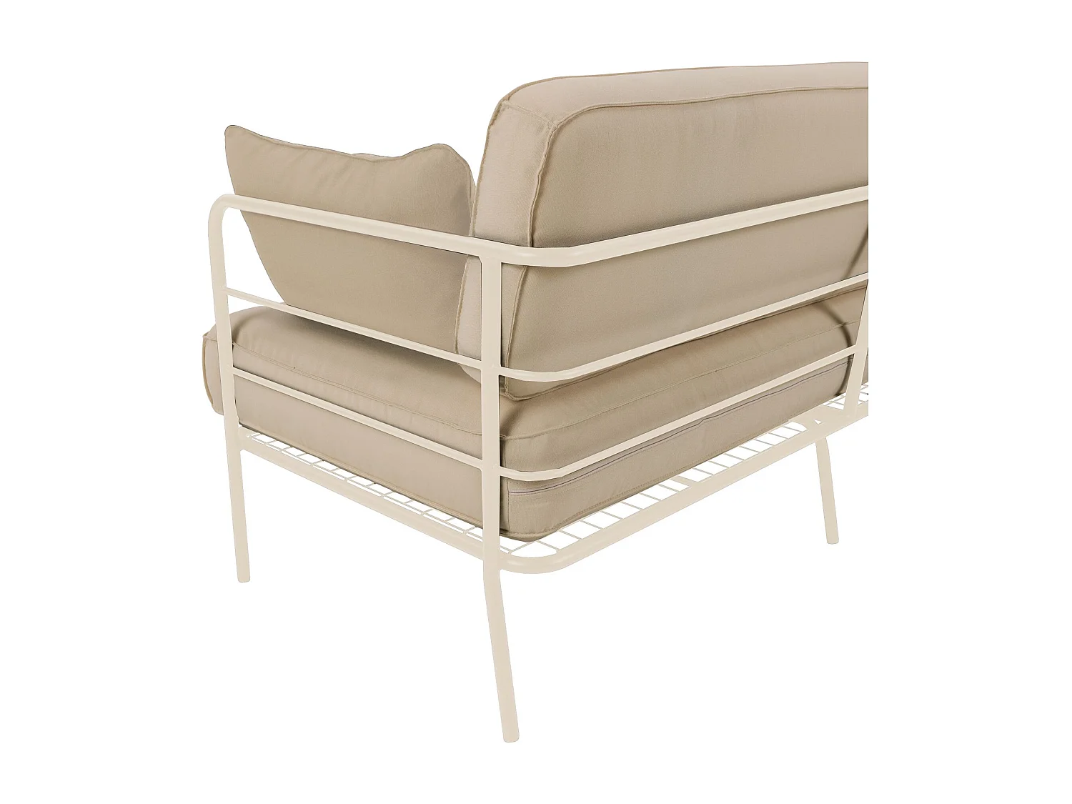 Garten-Sofa 3-Sitzer - wasserabweisend - beige/creme - PREGGEL