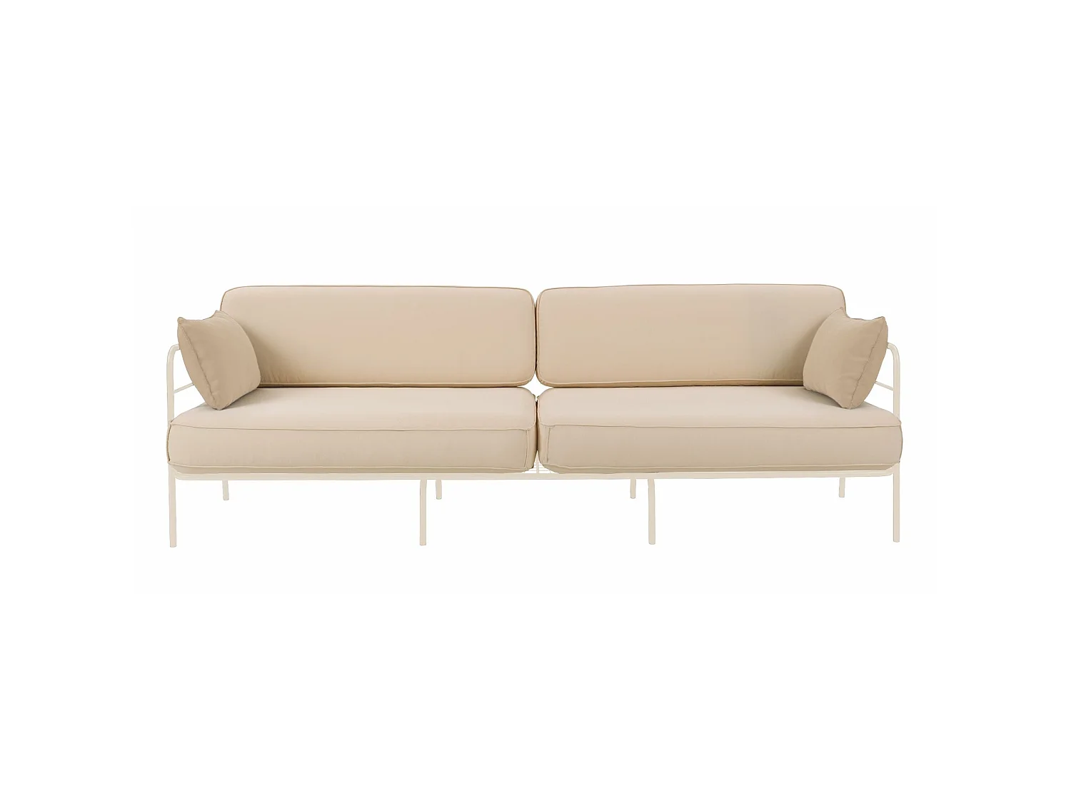Garten-Sofa 3-Sitzer - wasserabweisend - beige/creme - PREGGEL