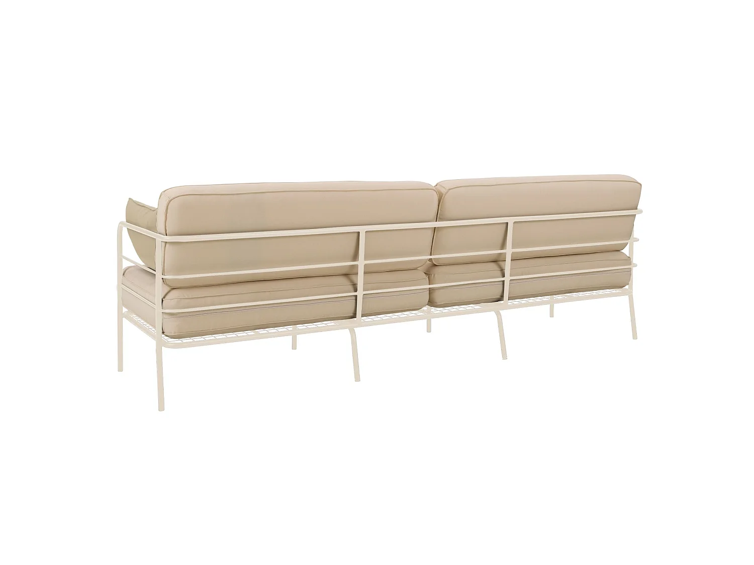 Garten-Sofa 3-Sitzer - wasserabweisend - beige/creme - PREGGEL